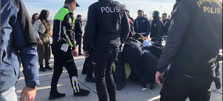 Police officer to detained journalist: 